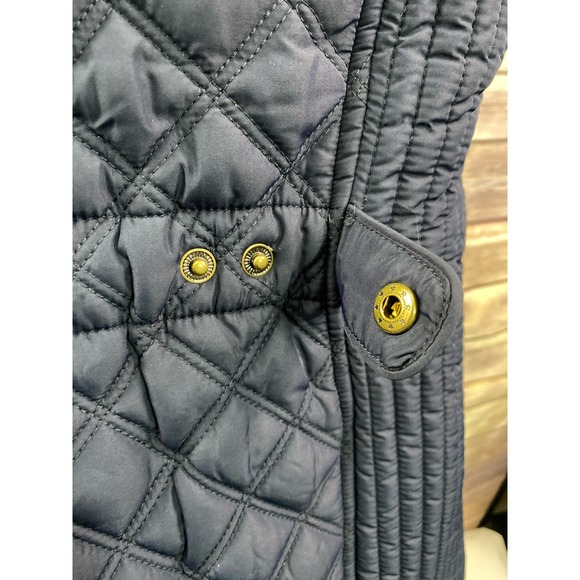 WOMEN'S JACKES FULL ZIP INSULATED PUFFER VEST EUC size 8 NAVY - Picture 9 of 11